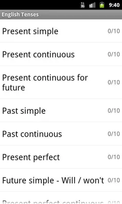 English Tenses android App screenshot 2